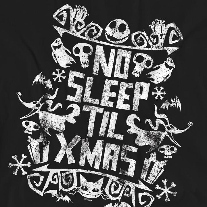 Actual product image The Nightmare Before Christmas Unisex Adult No Sleep Till Xmas T-Shirt (XL)