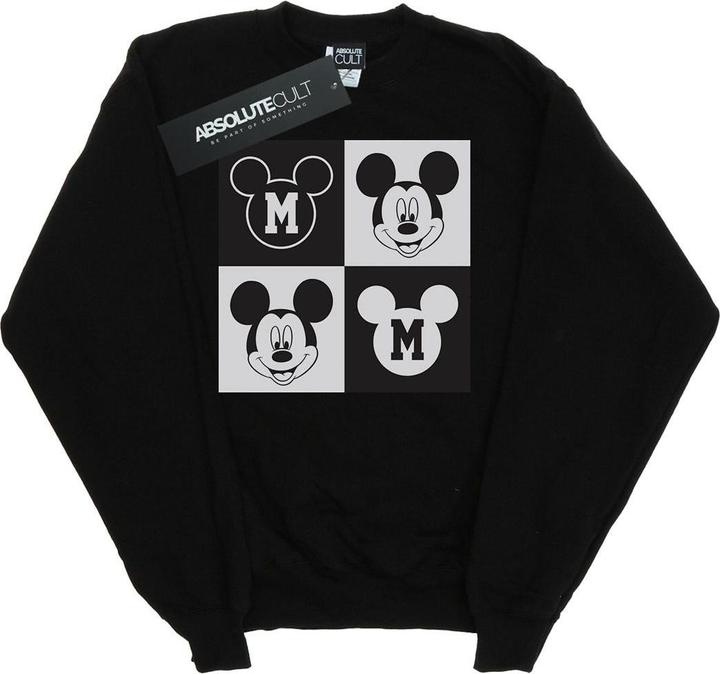 Disney Mickey Mouse Smiling Squares Sweatshirt Jungen