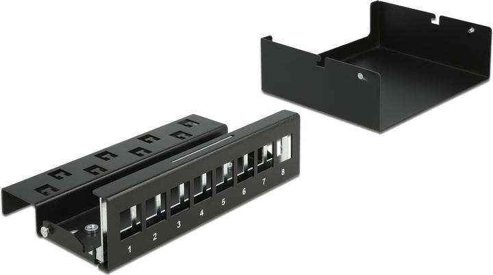 Image du produit Delock Panneau de brassage Keystone 8 ports noir