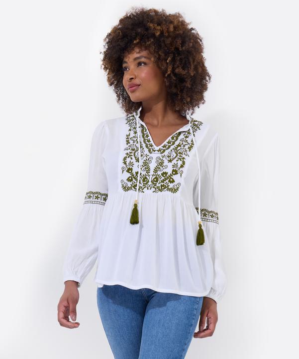 Image du produit Joe Browns Floral Embroidered Crinkle Tunic Top (16)