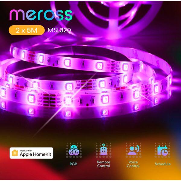 Actual product image Meross LED strips (Multicoloured, 0.20 cm, Indoor)