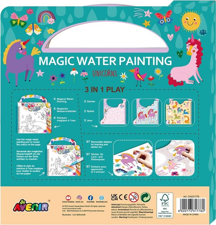 Actual product image Avenir 3in1 Activity Book Unicorns