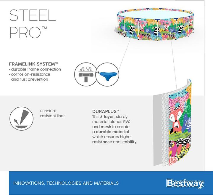 Immagine prodotto Bestway Piscina Pro in acciaio 274x66cm (Ø 274 x 66 cm)