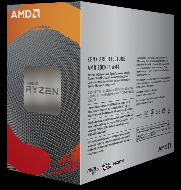 Produktbild AMD Ryzen 3 3200G (AM4, 3.60 GHz, 4 -Core)