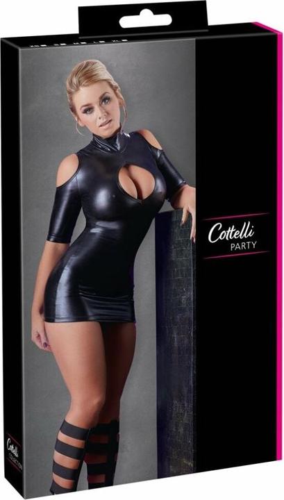 Actual product image Cottelli Collection Wetlook mini dress shoulder free (S)