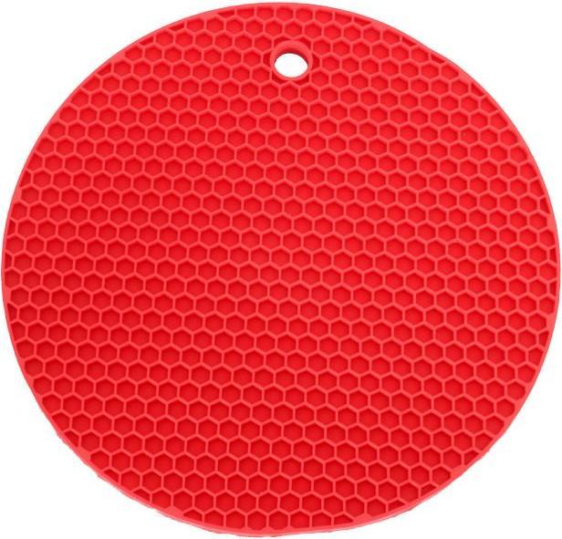 Produktbild LotusGrill Topflappen rund Feuerrot (Silikon)