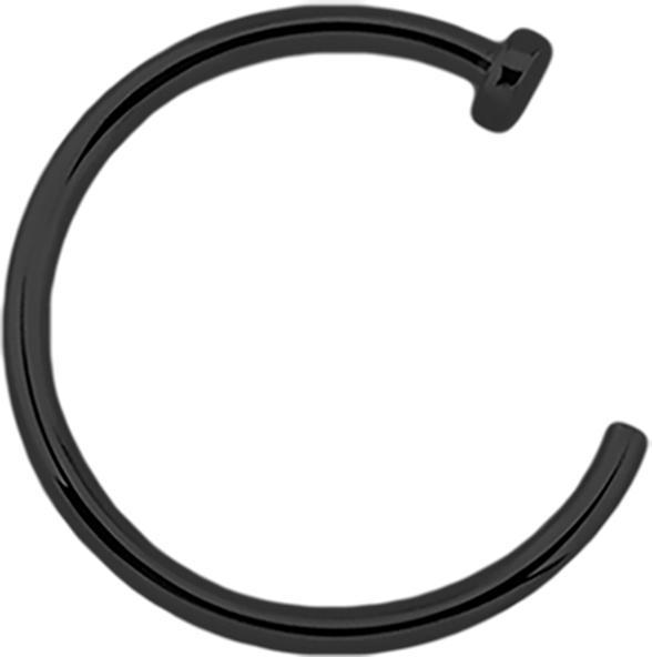 Star Piercing Nasenring offen schwarz (Chirurgenstahl 316L, ohne Messing)