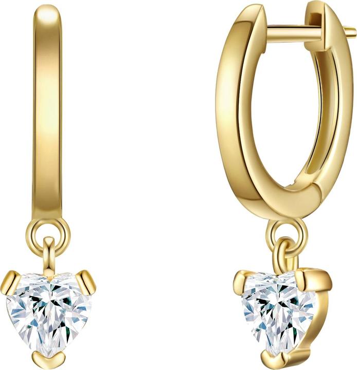 Produktbild Lulu & Jane Damen Ohrringe Herz Messing - 35638 (Messing)