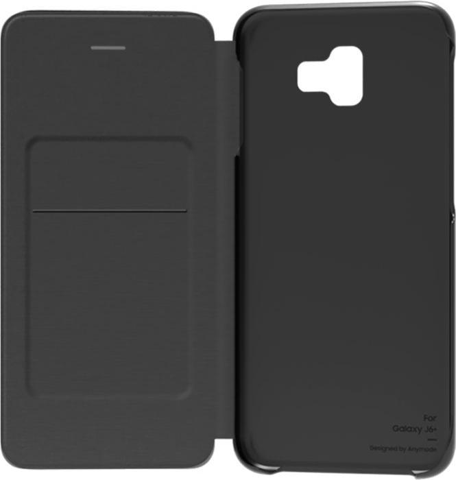 Actual product image AnyMode Designed For Samsung Etui Flip Wallet Noir Pour Samsung Galaxy J6+ (Samsung Galaxy J6+)