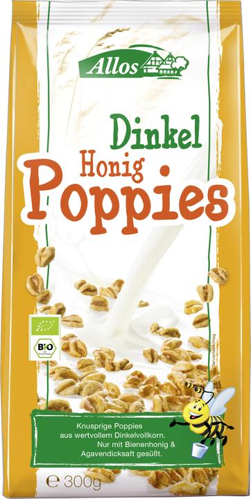 Actual product image Allos Spelt honey Poppies (300 g)