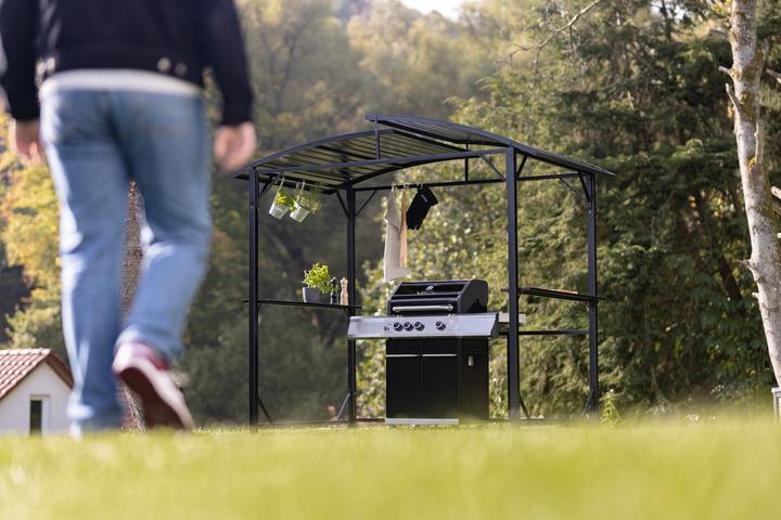 Produktbild Grillfürst Premium Grillpavillon aus Stahl mit wetterfestem Metalldach (248 cm, 156 cm)