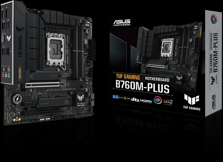 Image du produit ASUS MB TUF GAMING B760M-PLUS (Intel,1700,DDR5,mATX) (LGA 1700, Intel B760, mATX)