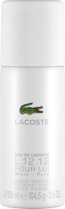 Lacoste - L.12.12 Blanc Deodorant 150ml Spray (Spray, 150 ml)