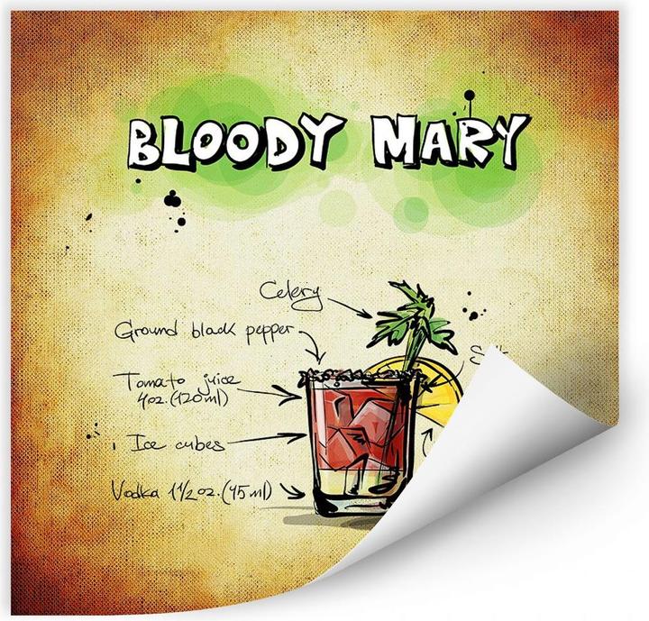 Immagine prodotto Trenddeko Bloody Mary - ricetta (50 x 50 cm)