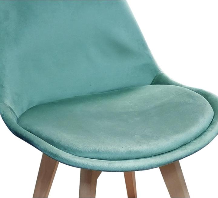 Actual product image HTI-Living Esszimmerstuhl Samt 4er Set Atlanta Türkis