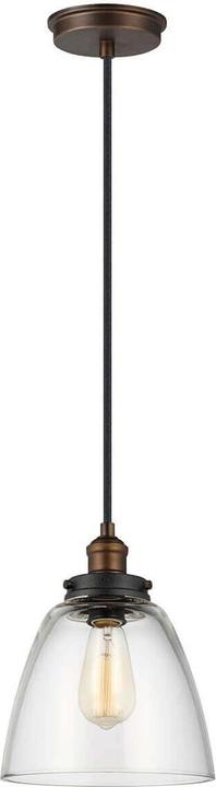 Produktbild Elstead Lighting Baskin Hängeleuchte E27 27cm Gealtertes Messing, Dunkles verwittertes Zink (E27)