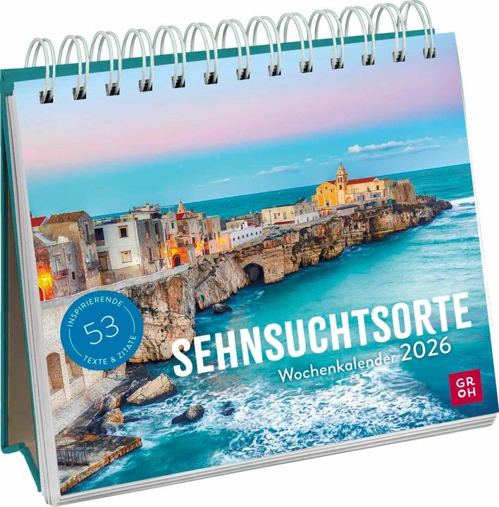Wochenkalender 2026: Sehnsuchtsorte (Deutsch)