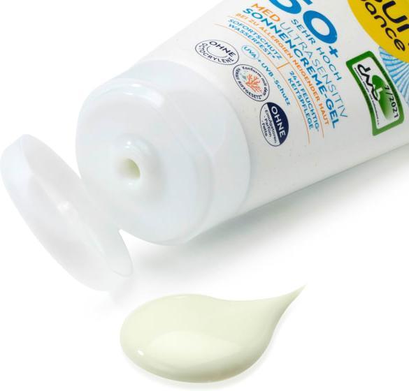 Image du produit dm Sundance Crème solaire gel, MED ultra sensible (Crème solaire, SPF 50+, 150 ml)