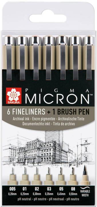 Produktbild Sakura Fineliner Pigma Micron Schwarz, 6 Stück (Schwarz, 6 x)