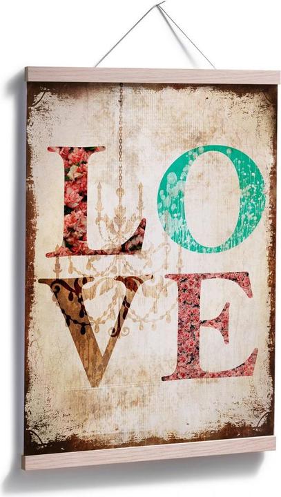 Actual product image Trenddeko Love - Vintage (70 x 100 cm)