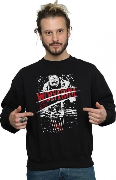 Actual product image Mens X-Men Split Red Wolverine Sweatshirt (M)