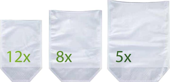 Immagine prodotto Caso Sacchetti sottovuoto stand-up, 12 pezzi 20x30 cm, 8 pezzi 25x35 cm, 5 pezzi 30x40 cm (25 x)