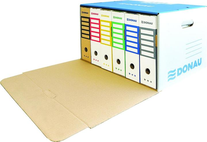 Actual product image Donau Archive box, cardboard, loose, front opening, blue