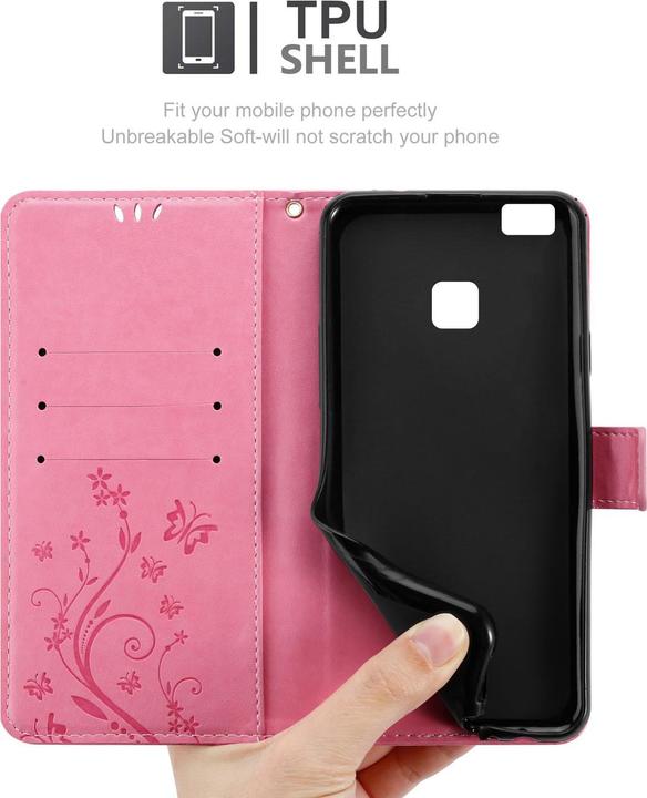 Produktbild Cadorabo Flower Book Cover (Huawei P9 Lite)