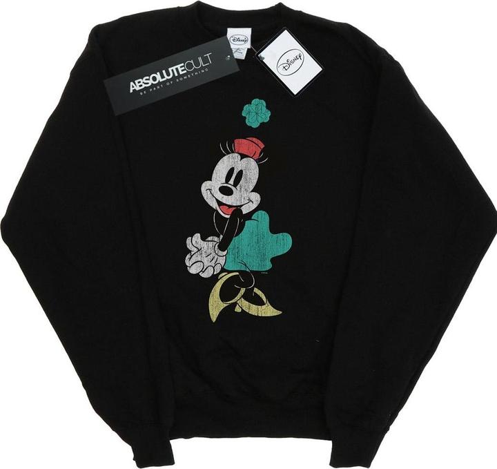 Disney Minnie Mouse Shamrock Hat Sweatshirt (L)