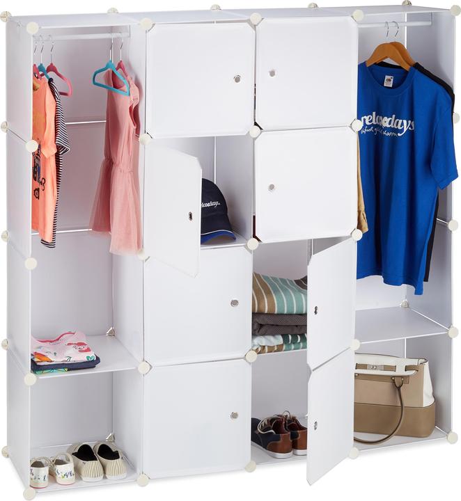 Relaxdays Armoire modulaire à 12 compartiments (145,5 x 36,5 x 145,5 cm)