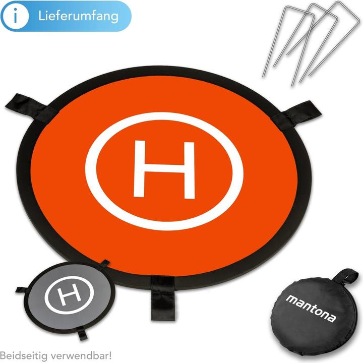 Immagine prodotto mantona 23060 Drone Landing Pad pieghevole, Ø 55cm (Sito di atterraggio del drone, Universale)