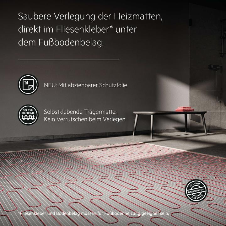 Produktbild AEG Haustechnik elektrische Fussbodenheizung, Komplettset 1 m², 200 W/m², Turbo Thermo Boden TBS TC 200/1 Set Plus