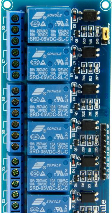 Actual product image Purecrea 8-channel relay module