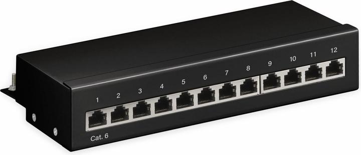 Immagine prodotto Goobay CAT 6 Mini/Desktop Patch Panel, 12 porte, nero