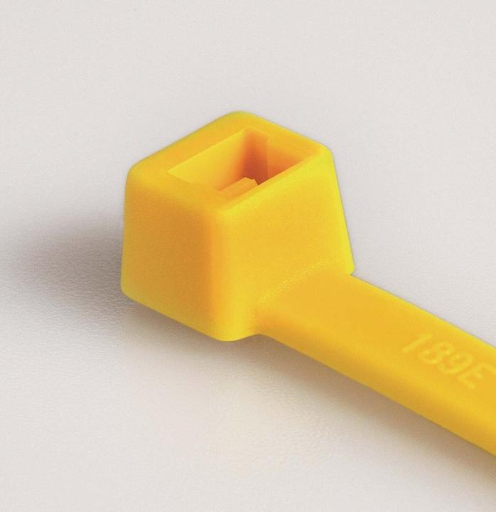 Actual product image HellermannTyton Cable tie T50R yellow (Plastic cable ties, 200 mm, 100 pcs.)