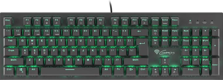 Actual product image Genesis NATEC NKG-0947 mechanical THOR 300 US, Green Backlight, USB, US layout (Eng. Int., Cable)