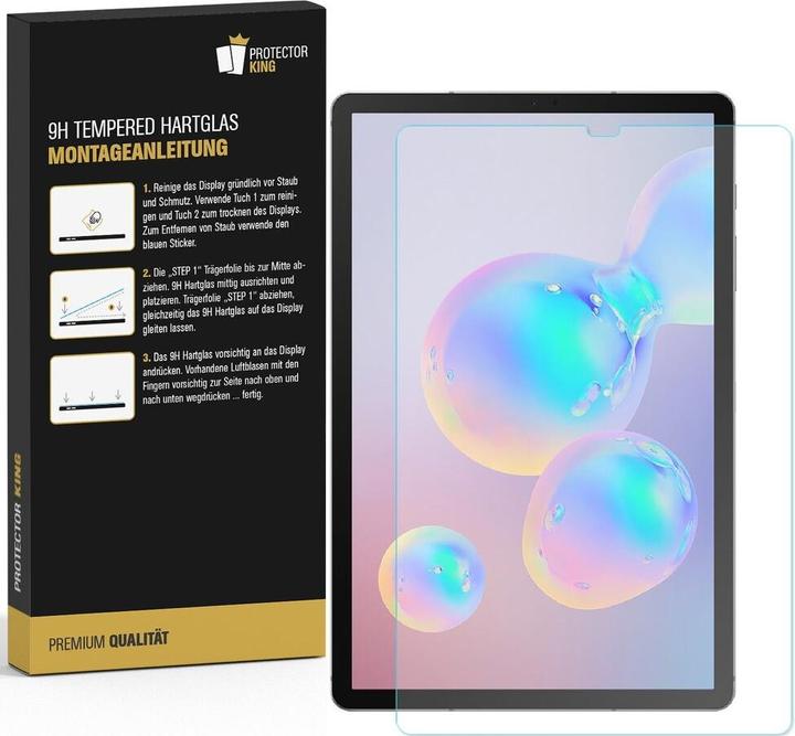 Produktbild Protectorking 2x echtes Tempered 9H Panzerhartglas 3D KLAR (2 Stück, Galaxy Tab S6)