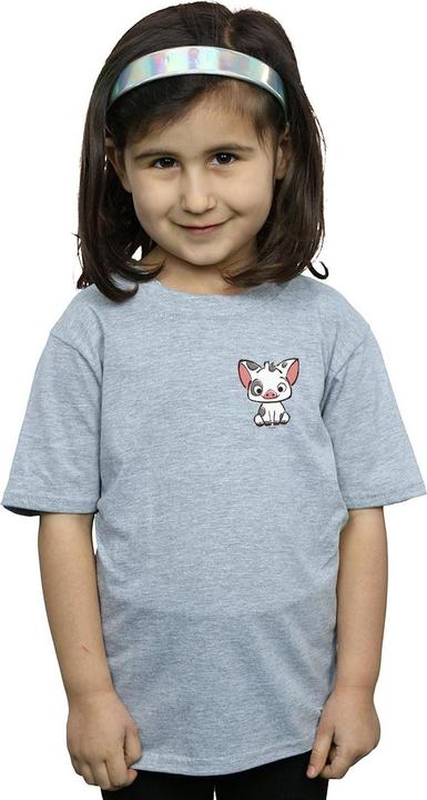 Immagine prodotto Disney Moana Pua The Pig Breast Print Maglietta Ragazze (140, 146)