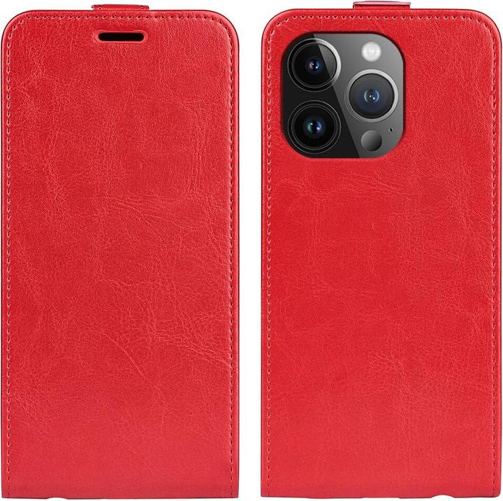 Image du produit Cover-Discount iPhone 15 Pro - Étui flip classique rouge vertical (Apple iPhone 15 Pro)