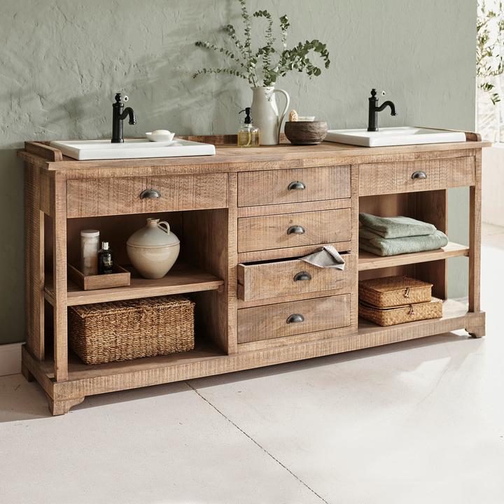 Actual product image Loberon Washstand Farum antique brown