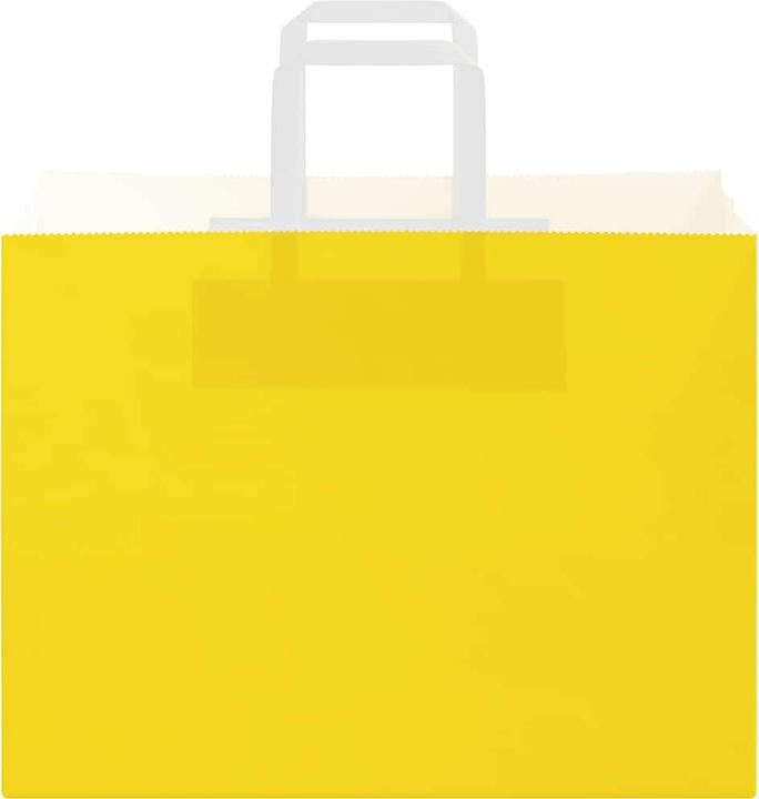 Image du produit VidaXL Sacs en papier kraft 50 pcs. avec anse jaune 32x17x25 cm Sac en papier (Pochette cadeau, 50 x)