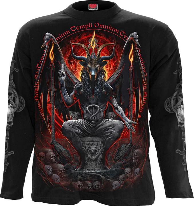 Actual product image Spiral Unisex Adult Baphomet Long-Sleeved T-Shirt (XXL)