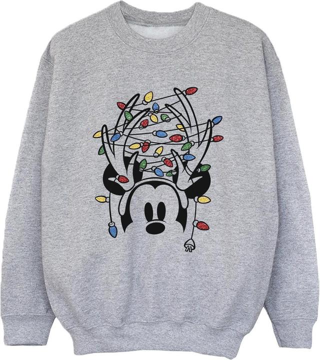 Actual product image Disney Boys Mickey Mouse Christmas Head Lights Sweatshirt (140, 146)