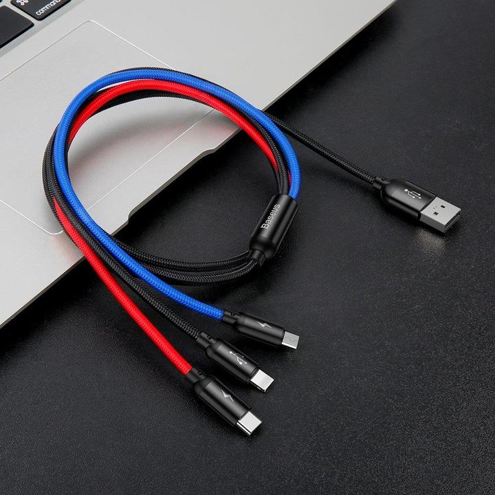 Image du produit Baseus Trois couleurs primaires 3 en 1 (0.30 m, USB 2.0)