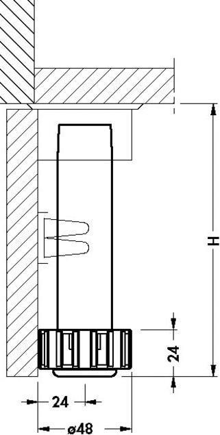 Produktbild Sockelversteller Fussteil verstellbar 100-150mm