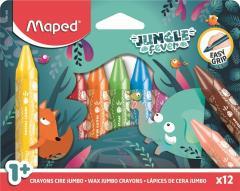 Image du produit Maped Pochette de crayons de cire 12pcs multicolore (Multicolore, 12 x)