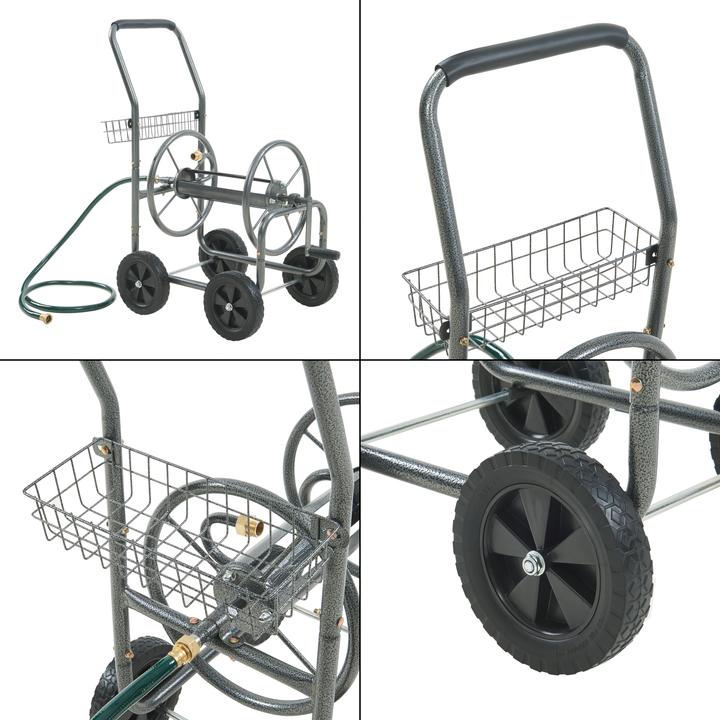 Produktbild Pro-Tec Schlauchwagen Gelibolu für 3/4 Zoll Schlauch max. 65 m Grau (1.50 m)