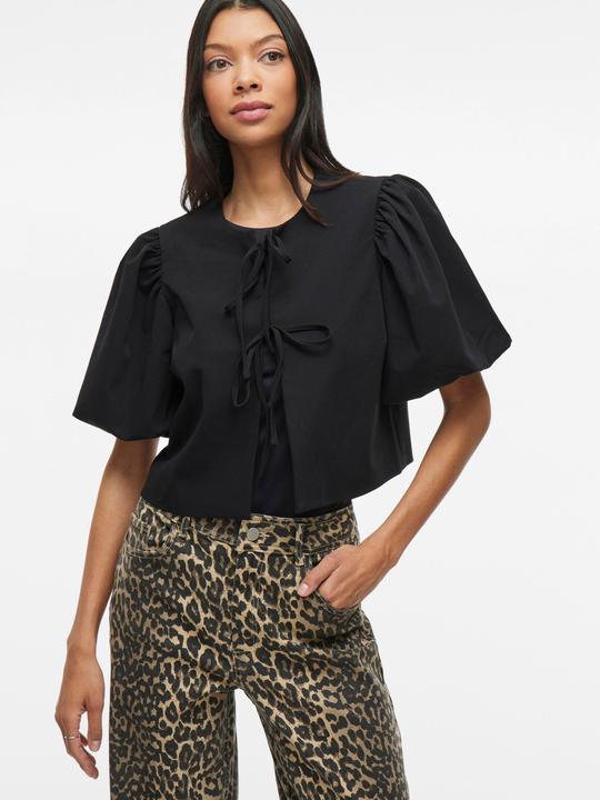 Actual product image Vila Top with short sleeves tied at the front (38)