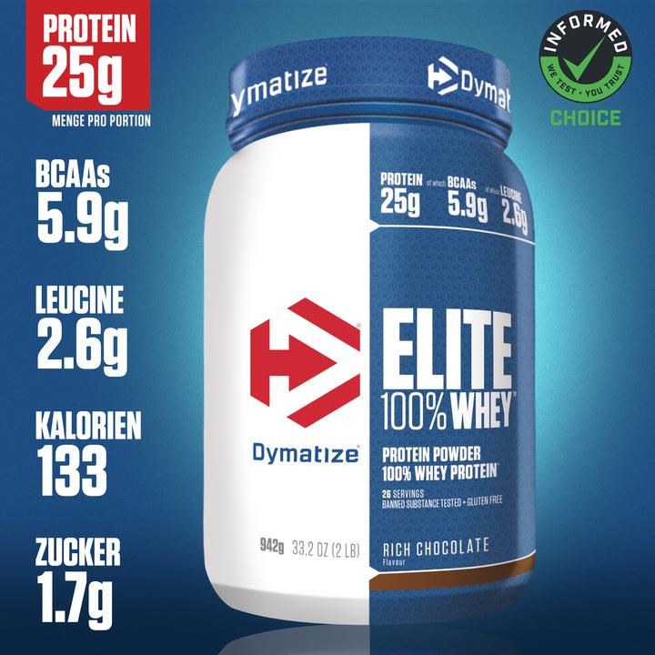 Immagine prodotto Dymatize Elite 100% Whey (Cioccolato, 1 pz., 942 g)