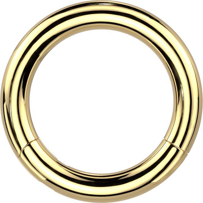 Star Piercing Segmentring klappbar vergoldet (Titan G23, ohne Messing)